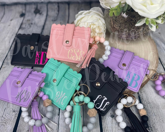 Beaded Wristlet Keychain| ID Wristlet