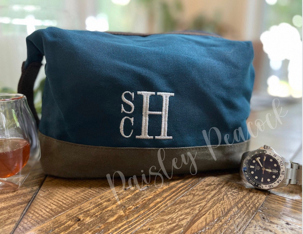 Personalized Men's Toiletry Bags| Men's Dopp Bag| Men's Overnight Bag| Groomsmen Gift Bag