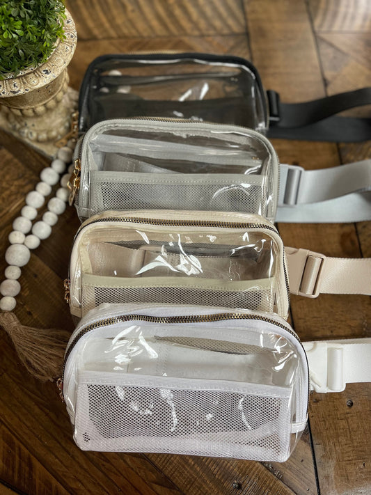 Kaitlyn Clear Belt Bag| Clear LuLu Dupe Bag| Belt Bag| Waist Bag| Everywhere Bag| Yoga Pouch| Fanny Pack| Mini Belt Bag| Crossbody Bag