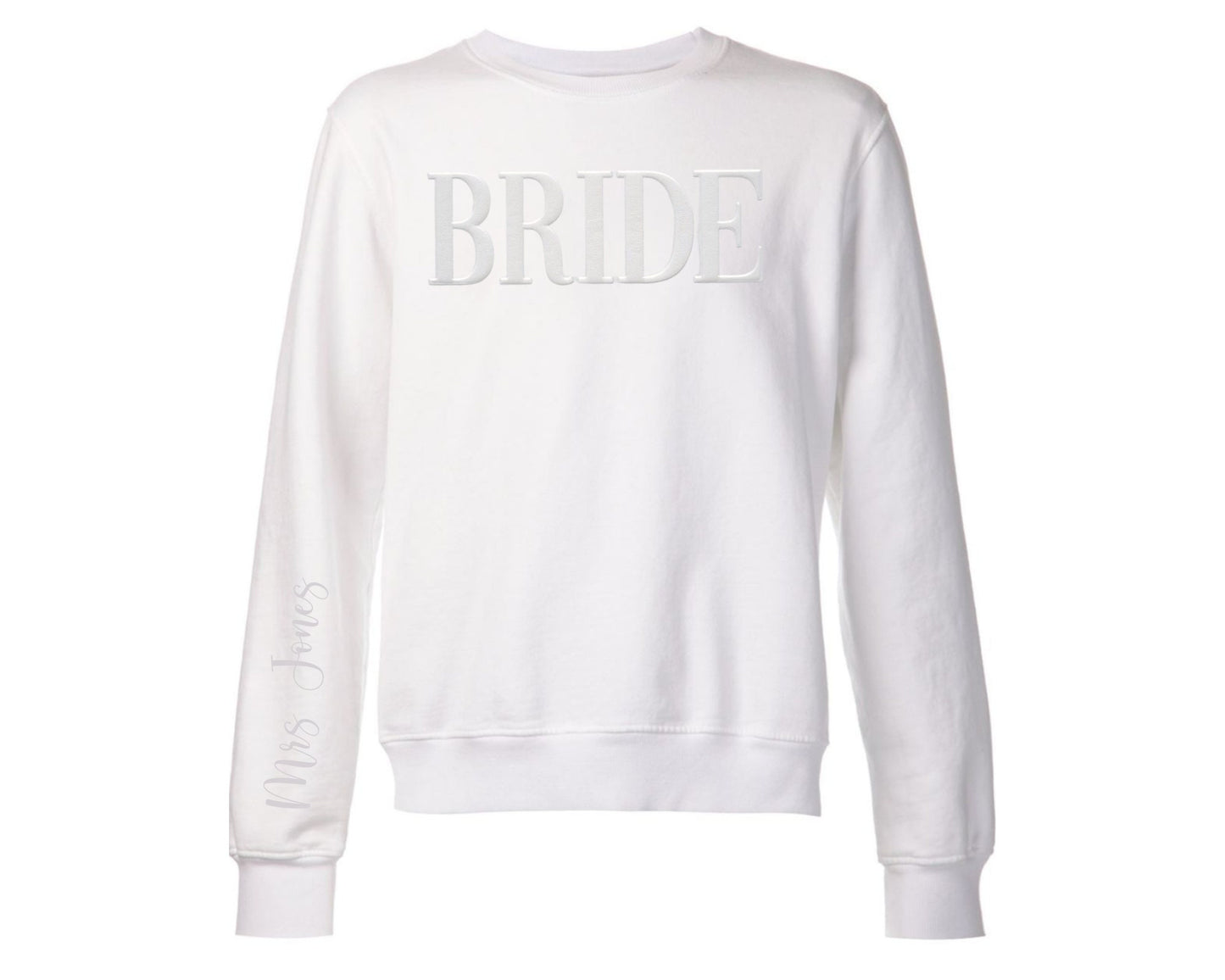 Bride puff print sweatshirt| Wedding sweatshirt| Bride shirt| Bride embossed sweatshirt